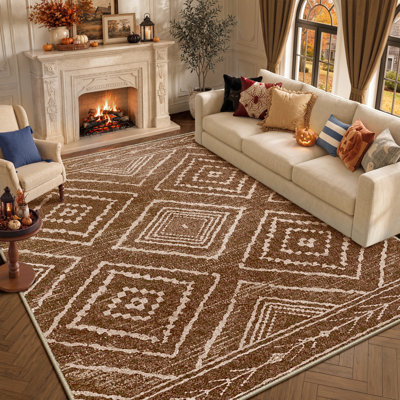 Tapis antidérapants lavables à la machine pour salon, chambre à coucher, salle à manger
