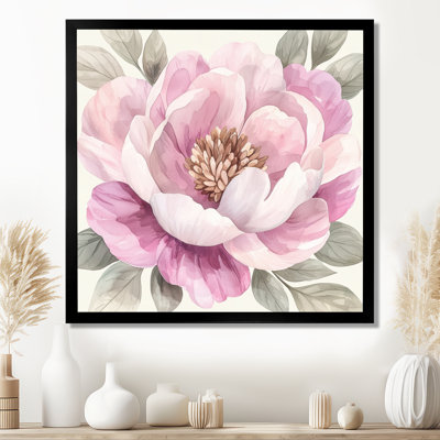 Minimalisme, élégance de pivoines roses I - pivoines, art mural