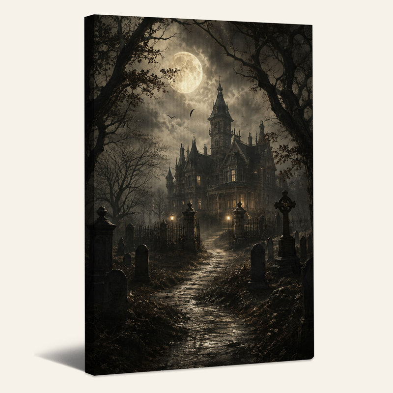 Art mural victorien sur toile Halloween, H 40 po x l 28 po