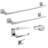 Pivotal Wall Mount Single Post Toilet Paper Holder with Shelf Bath Hardware Accessory-40032800
