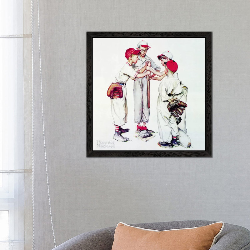 1 Piece Painting on Canvas, 45.72 cm H x 45.72 cm W, Black Floater Framed