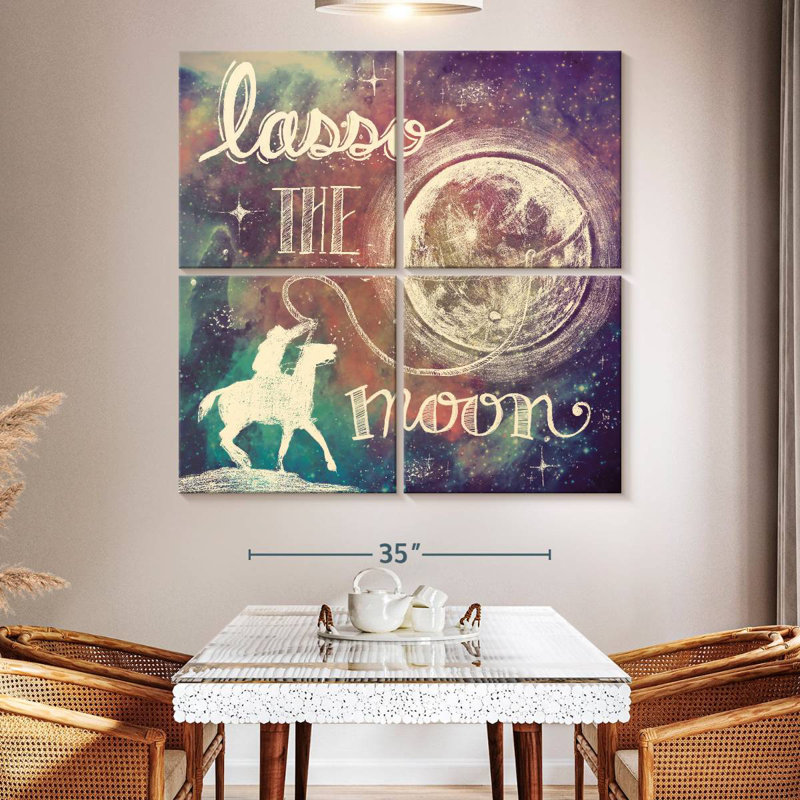 Tergel, univers, galaxie, lasso, lune, H 50 po x l 50 po