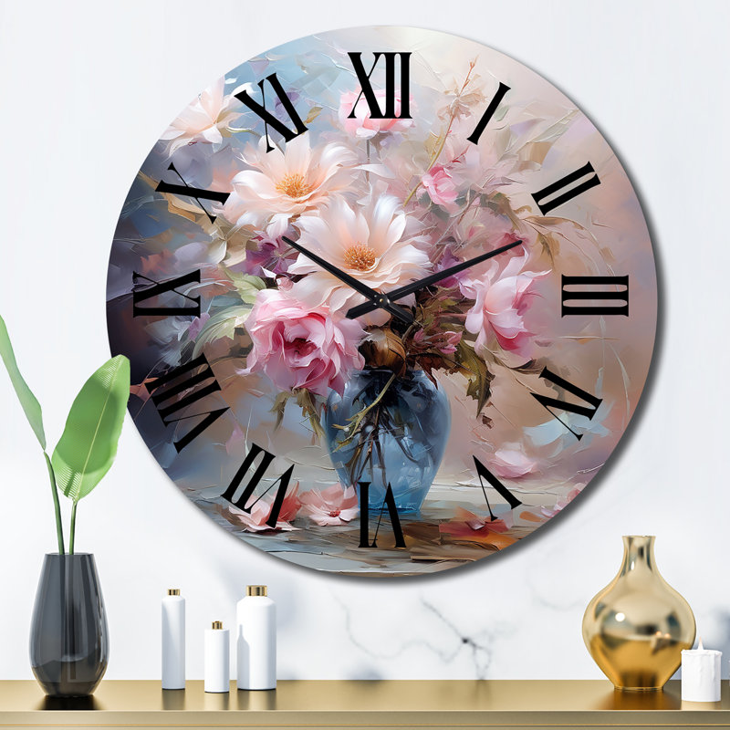 Dalaysha - Horloge murale florale, Grand