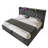 Twin Size Upholstered Bed with 360° LED Lights, Hydraulic Storage, USB Type-C Charging, PU Leather Frame, Black-1330929248-1330929255