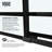 Elan 56-60" W x 66" H Sliding Frameless Tub Door with 3/8" Striped Clear Glass