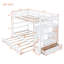 Lit simple au-dessus d'un lit superposé avec lit gigogne et pieds en pin massif - Stabilité dans la fabrication de finition blanche pour l'organisation de la chambre à coucher-992440126
