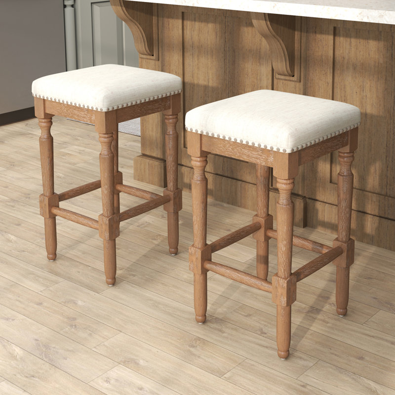 Tabouret de bar 26 po Classic, Cadre beige / brun clair
