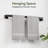 10-Piece Matte Black Bathroom Hardware Set with Towel Bars, Towel Rings, Toilet Paper Holders and Robe Hooks, SUS304 Stainless Steel