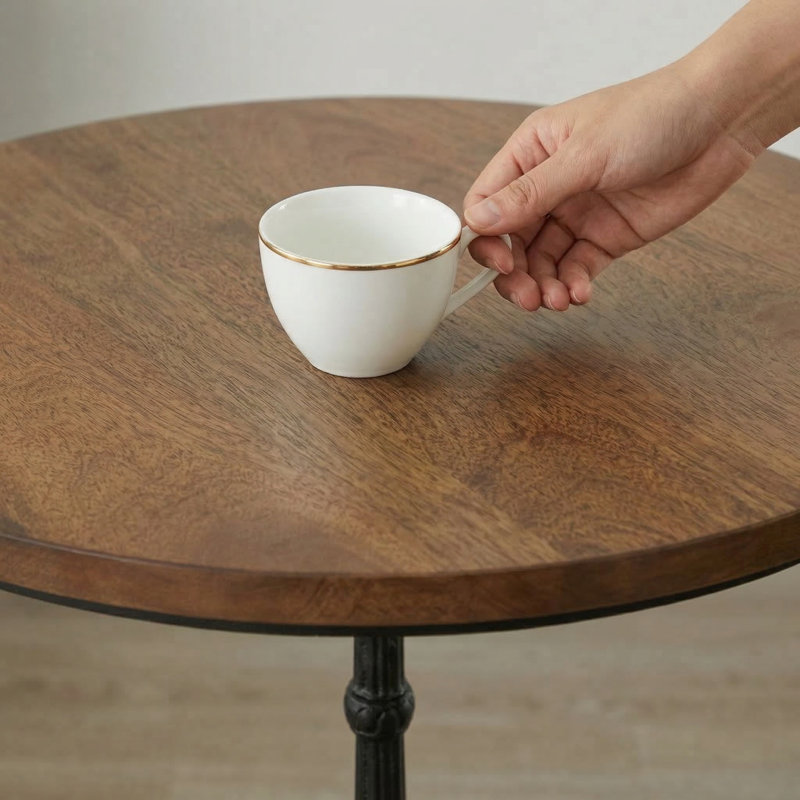 Modern Brown 30-Inch Round Compact Durable Bistro Table