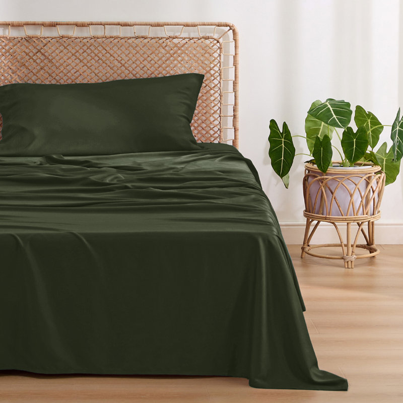 Essential Collection Cooling Rayon Derived from Bamboo Sheet Set, Simply Taupe, Twin XL Sheet Set with 1 Pillowcase
