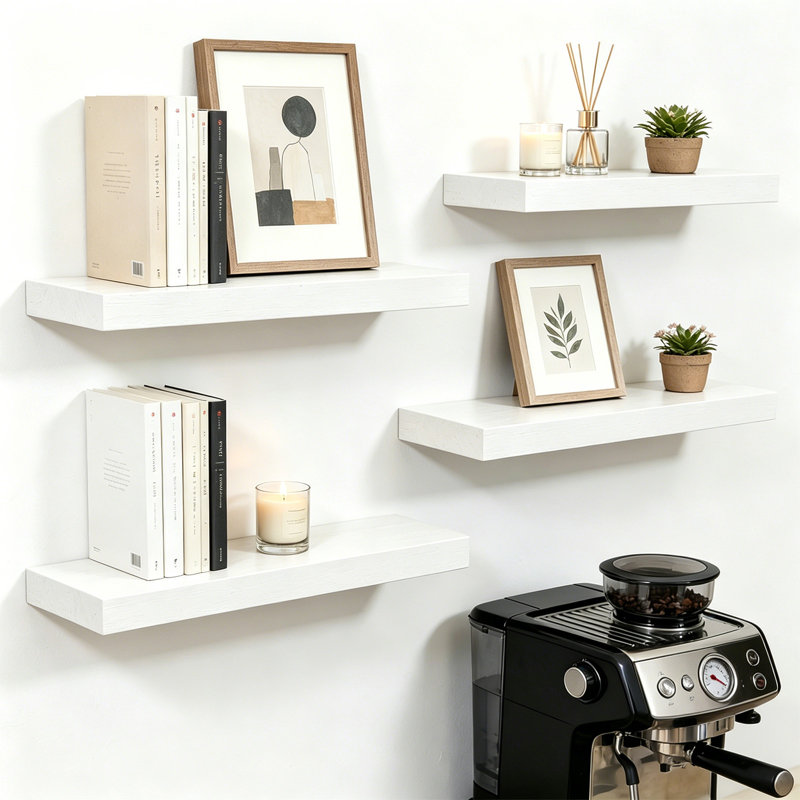 4 Piece Picture Ledge Wall Mounted Shelf