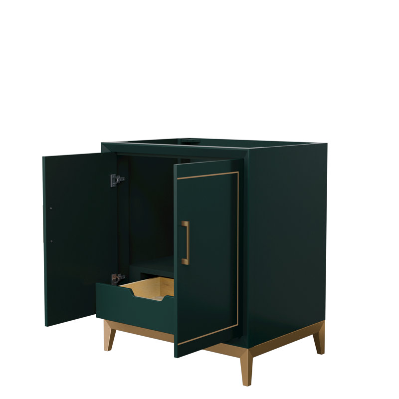 Base de meuble-lavabo simple 29,5 po Marlena seulement, Vert