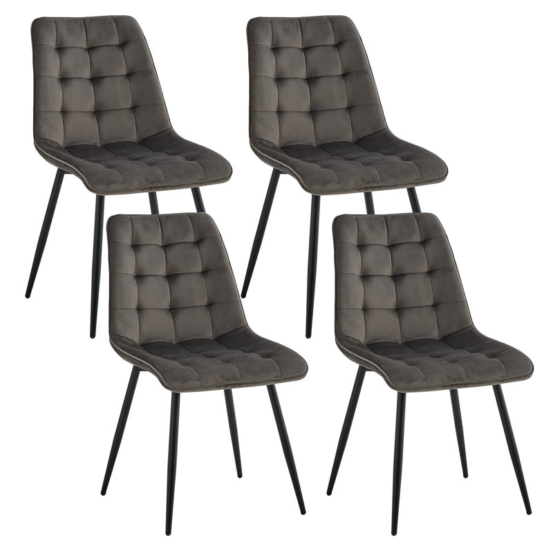 Naema Upholstered Dining Chair, Dark Grey