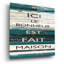  «Blue Zephyr Quote IV» par Mike Schick, art mural en verre acrylique, 12 po x 12 po