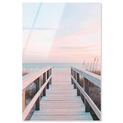«Beachside Pathway», reproduction d'art acrylique sur côtes par Notoriart