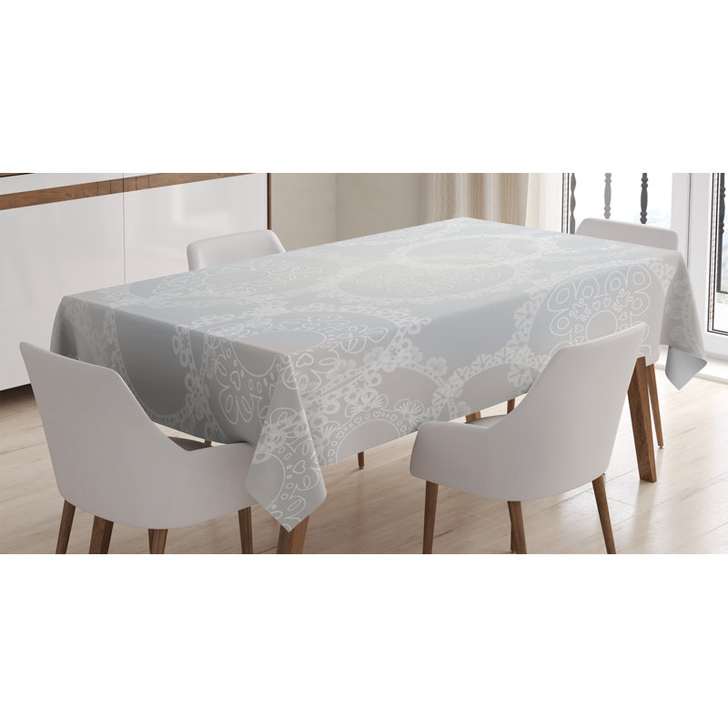 Pearls Dining Room Kitchen Tablecloth, 90" L x 60" W