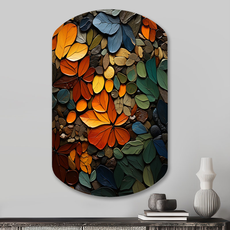 Cindylee - Hard Edge, peinture asymétrique, art mural en métal, impression sur cylindre moderne, H 31 po x l 19 po