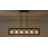Modern Chandeliers Brushed Nickel Dining Room Lighting Fixtures Hanging Rectangular bar Kitchen Island Pendant Lights Industrial Flush Mount Ceiling Light Glass Shade with 6*5W Bulbs(Black)-771513491