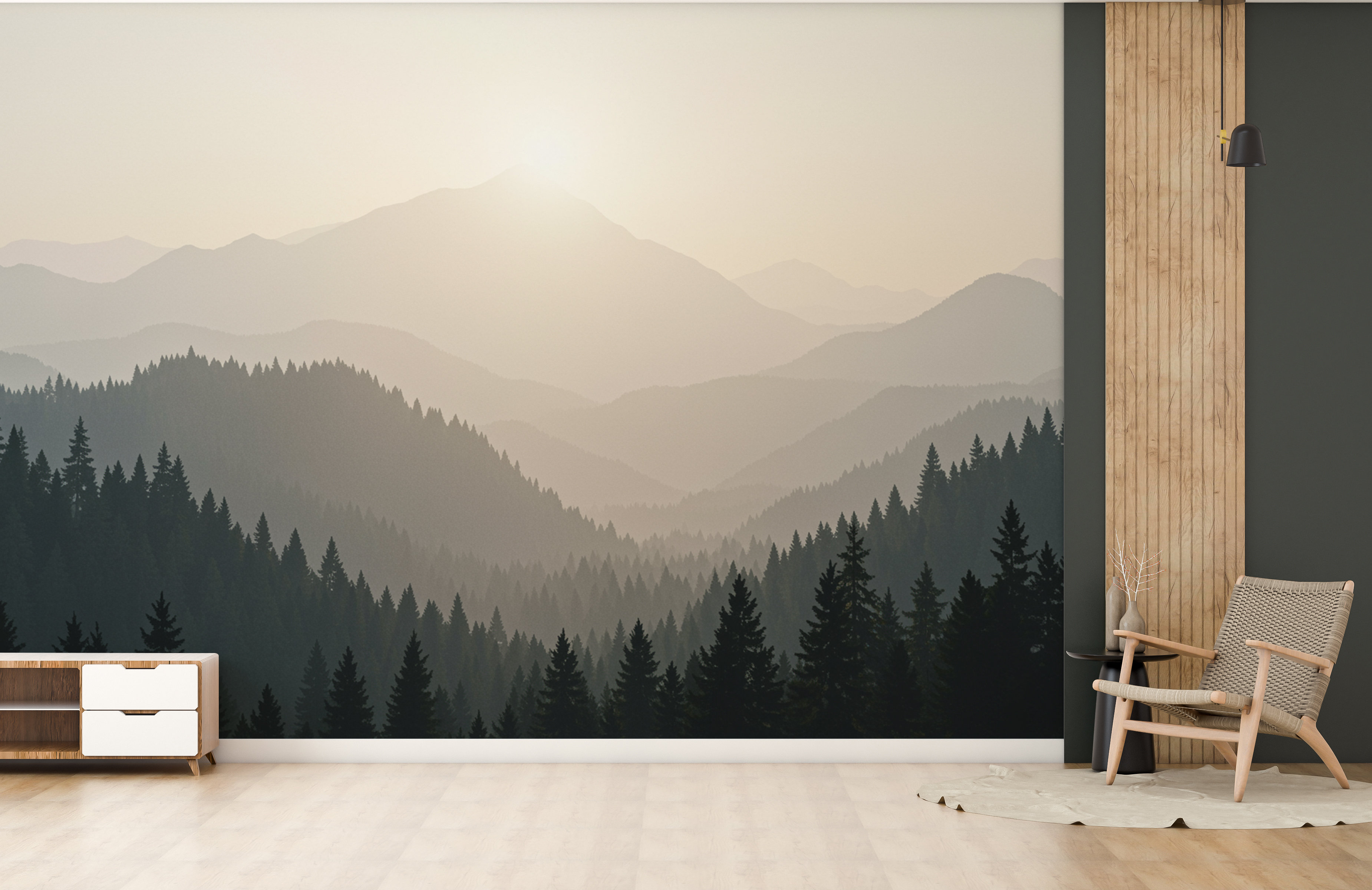 Red Barrel Studio 3D Mountain Wallpaper Peel And Stick Mountain Room ...