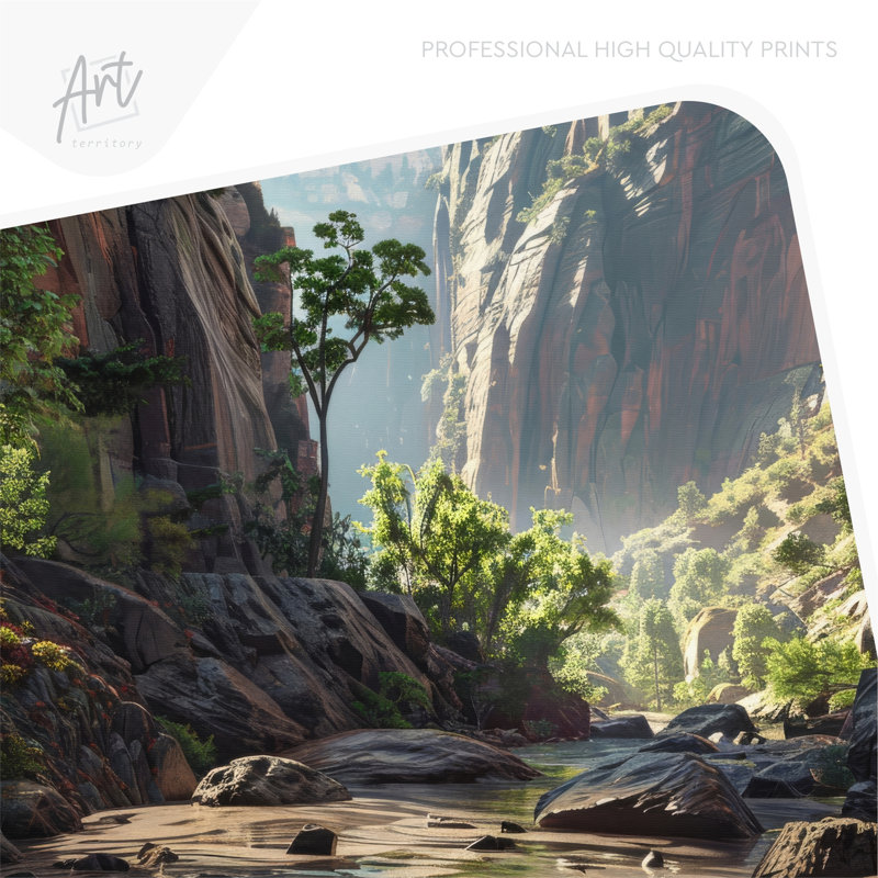 Adhésif décoratif très grand Peel and Stick Zion National Park, H 71 po x l 40 po