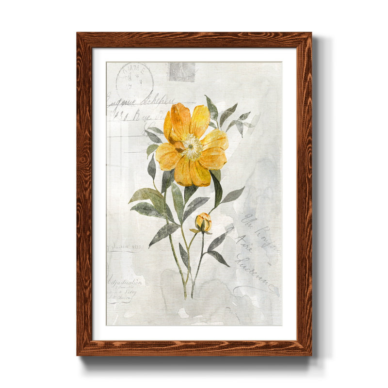 Orchidées au paradis I - Peinture encadrée sur papier, H 31,5 po x l 23,5 po x P 1,5 po, Érable