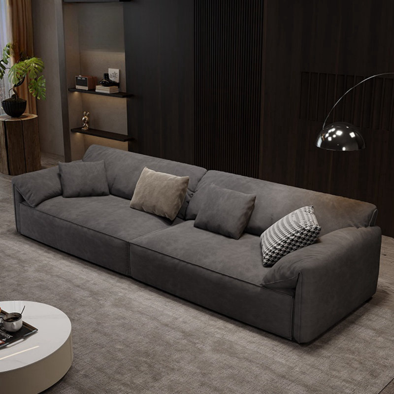 Canapé simple gris, H 30,7 po x l 102,3 po x P 41,3 po