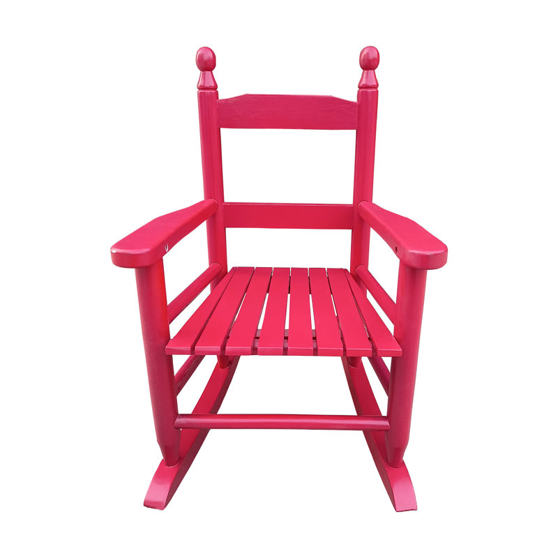 Siège à bascule Rose Red - adapté pour le soutien du dossier en bois franc massif à l'intérieur et à l'extérieur Chaise facile à assembler Fauteuil à poids limité de 110 lb, reposant pour tous les réglages