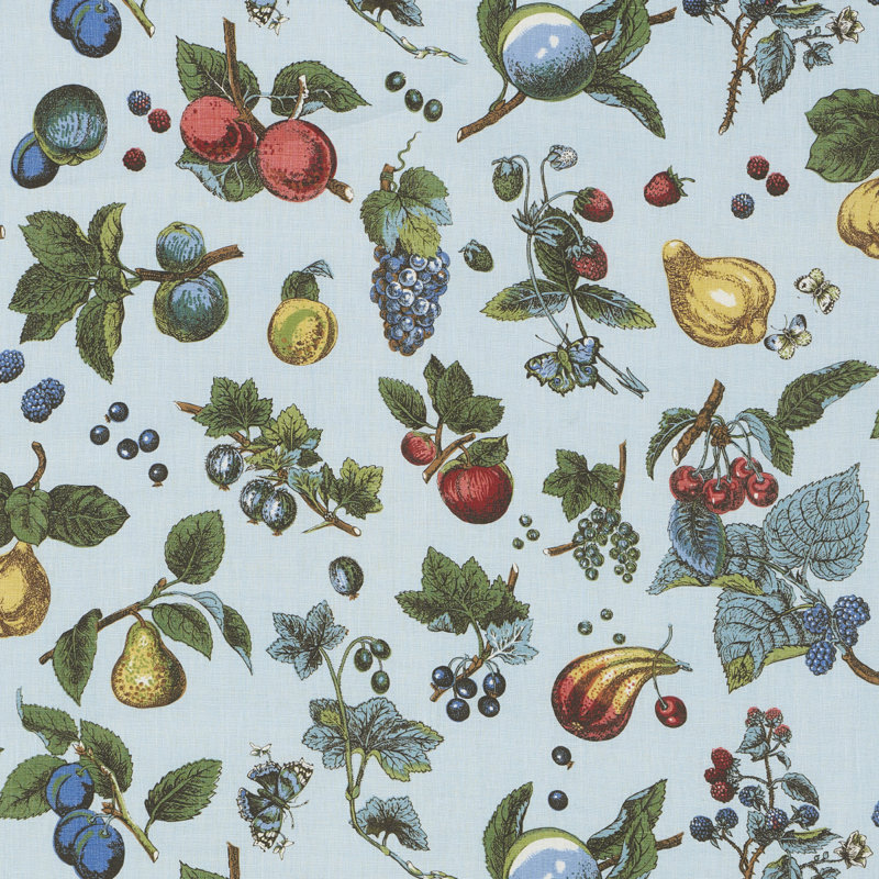 Berry Grove Linen Fabric, Sky