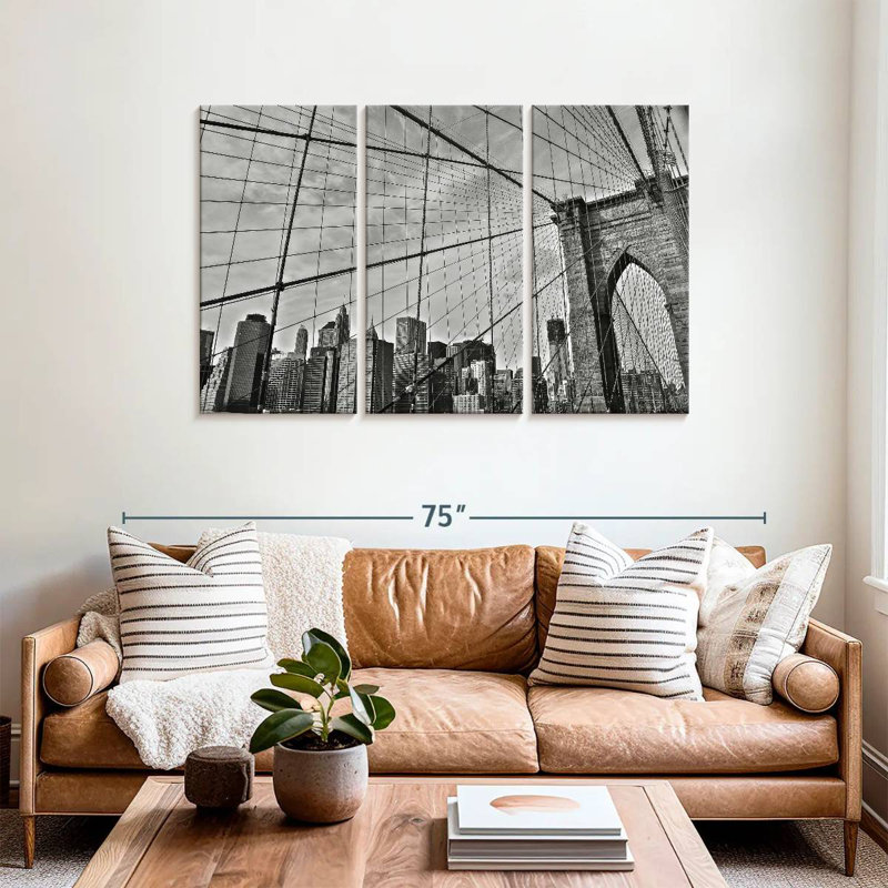 Câbles de Brooklyn Bridge, H 36 po x l 57 po