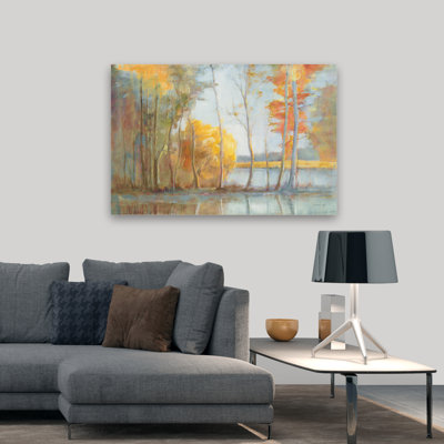 Automne et bouleau au bord du lac