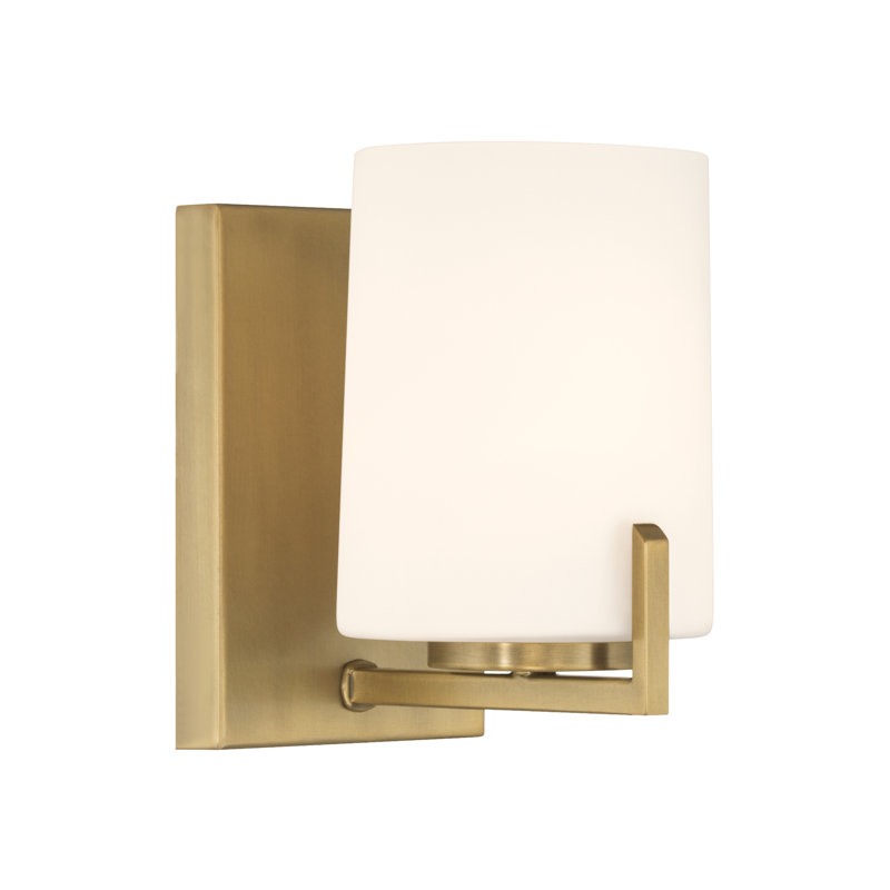 Mirelle 7.5" High 1-Light Bath Sconce, Brass