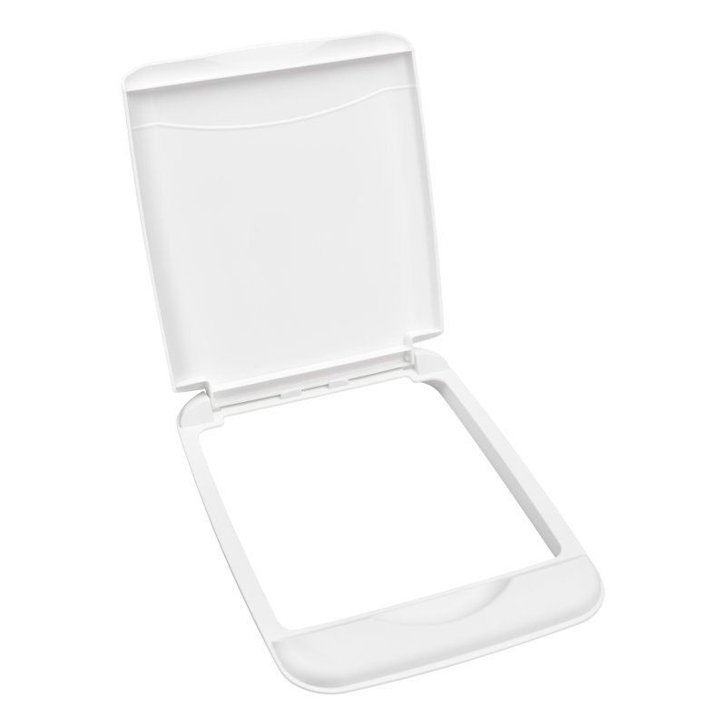 Rev-A-Shelf 35Qt Garbage Can for Kitchen and Bathroom Cabinet Replacement Plastic Trash Bin Lid Only, White