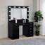 Ensemble de coiffeuse glamour avec lumières sphériques Hollywood et beaucoup de rangement-776731962