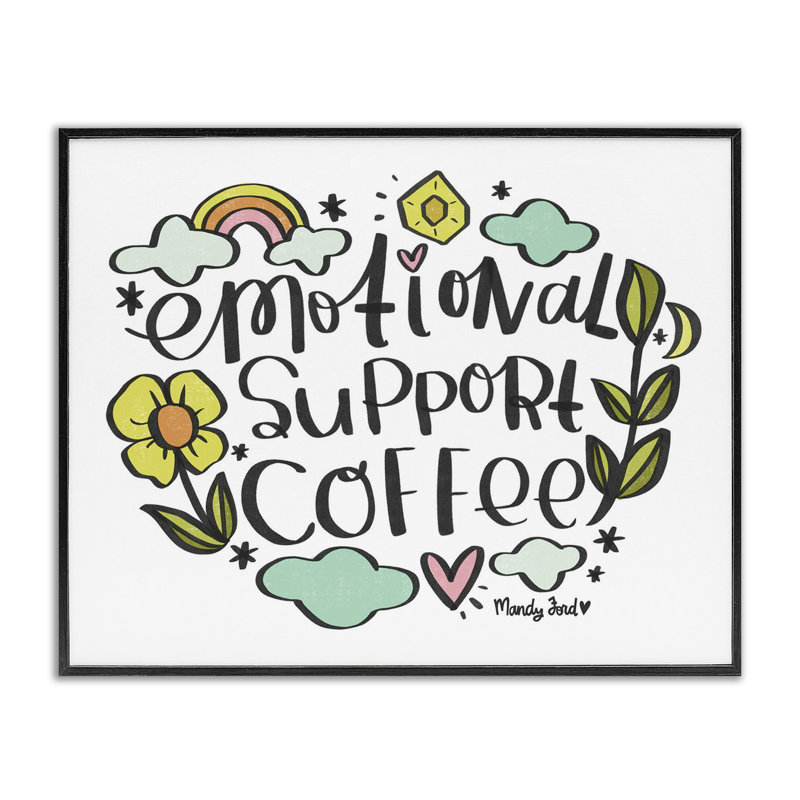 Giclée encadrée de café «Motivation Support», conception par Mandy Ford Art + Illustration, H 11 po x l 14 po