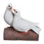 Figurine Colombes sur une bûche
