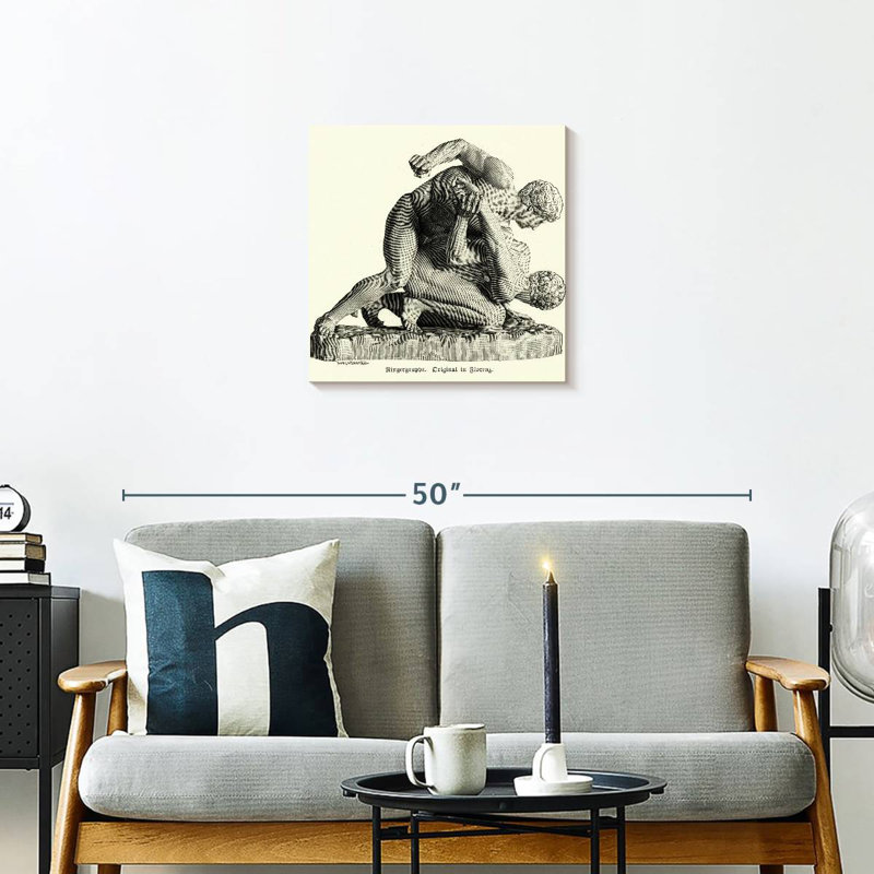 Sireci Roman Wrestlers, 20" H x 20" W