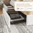 Modern Teddy Bouclé Platform Storage Bed With 4 Locking Drawers, No Box Spring Needed-173158574