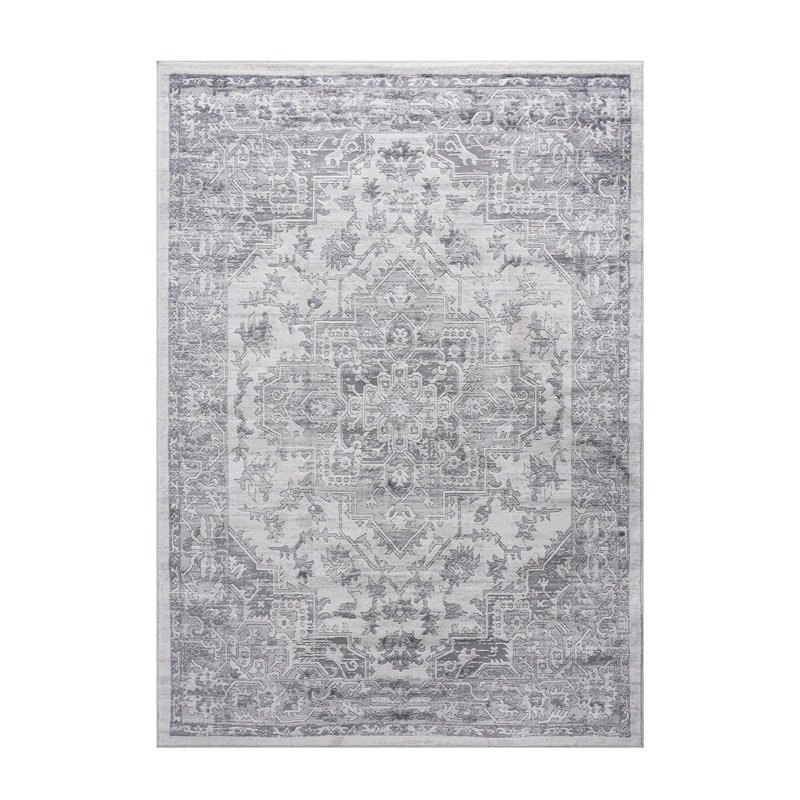 Tapis tissé et tissé argenté 2 x 3 - ne perd pas ses poils, teint, idéal pour le salon, la chambre à coucher, le plancher de salle à manger et le thème de la pièce