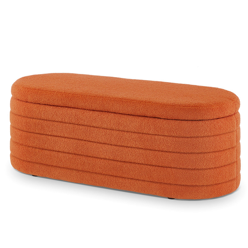 Orange Storage Bench - Withstands Heavy Loads With Ease Modern Adds A Contemporary Flair To Your Space, Orange