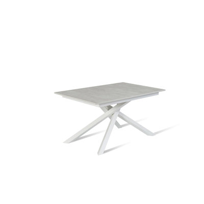 Daequon Extendable Oak Metal Base Dining Table