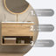 Base de meuble-lavabo mural simple de 30 po avec tablette ouverte naturelle (lavabo non inclus)-340339358