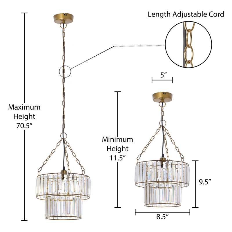 Rauli 12" W 1-Light Dimmable Drum Pendant