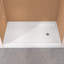 60 po X 36 po Base de douche en acrylique à seuil simple en acrylique avec plateau central et drain central en blanc