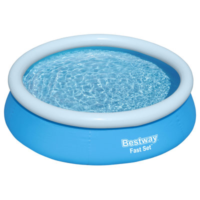 Bestway: Fast Set - 6' x 20" Inflatable Round Pool, Above Ground Splash & Wade Pool, Fill & Rise Setup