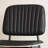 Mid-Century Modern Dining Chairs Set of 2, Upholstered Faux Leather Seat & Back, Wood Accent with Metal Legs, Side Chairs for Kitchen, Dining Room & Living Room, Black-532510779