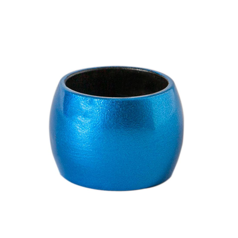 Argon Tableware - Metallic Napkin Rings, Blue