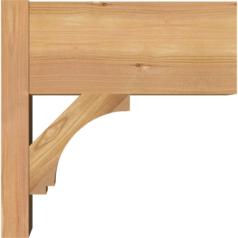 Imperial Block Outlooker, 8" W Douglas Fir (Rough Sawn), 14" D x 14" H