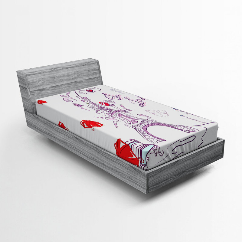 Microfiber Patterned Fitted Sheet, Twin XL Fitted Sheet