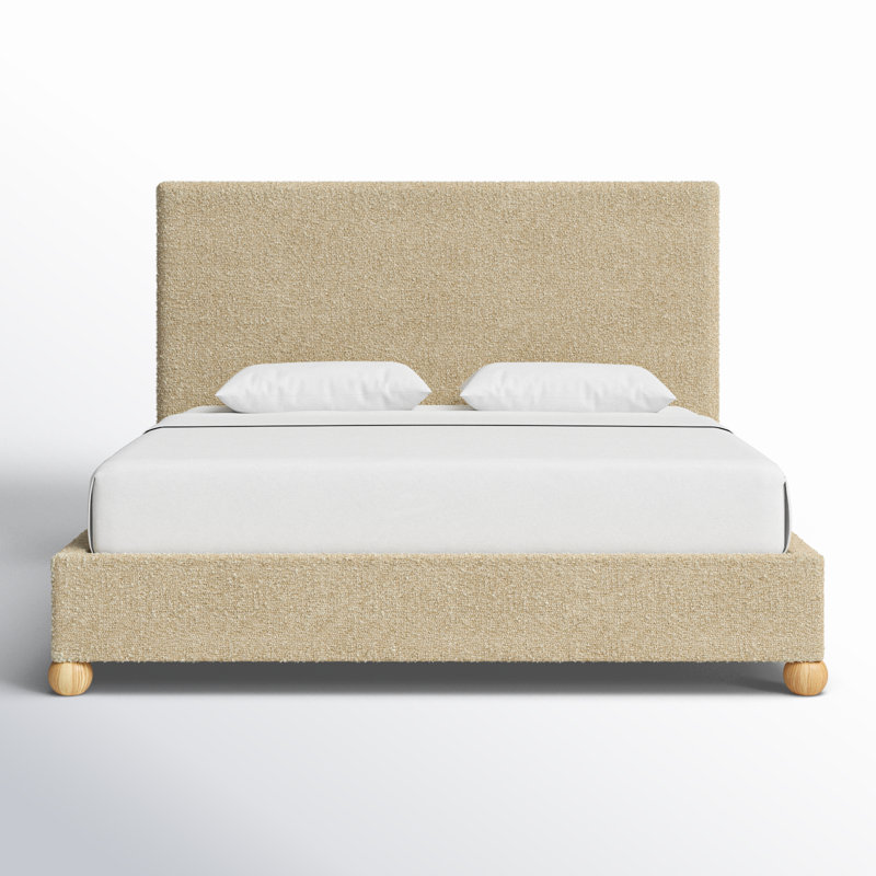 Benita Upholstered Standard Bed, King, Classic Buff Boucle