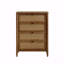 Commode 4 tiroirs (commode) en bois et rotin